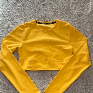 Ryderwear Women's Yellow Long Sleeve Crop Top